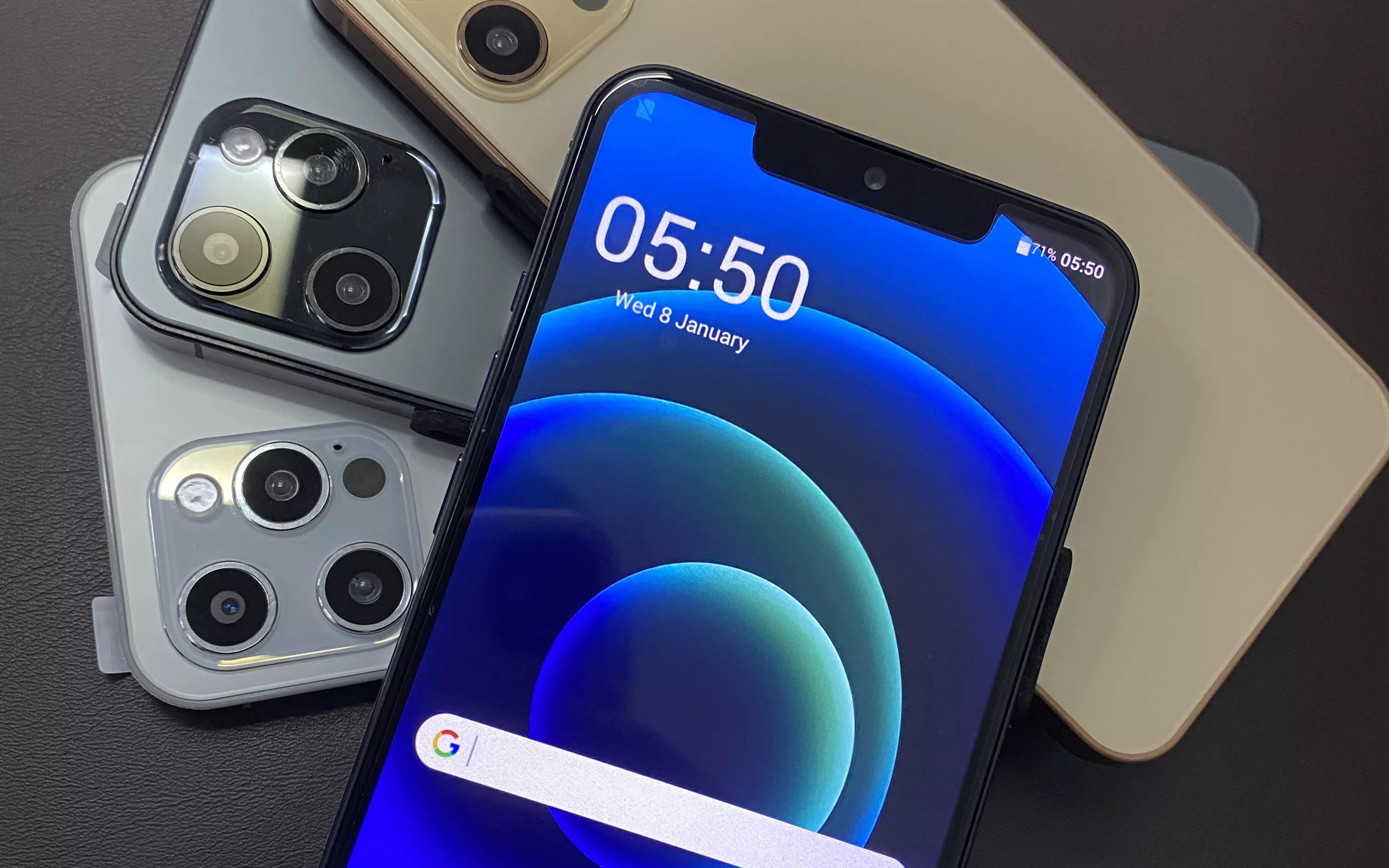 Smartphone close-up on a desk