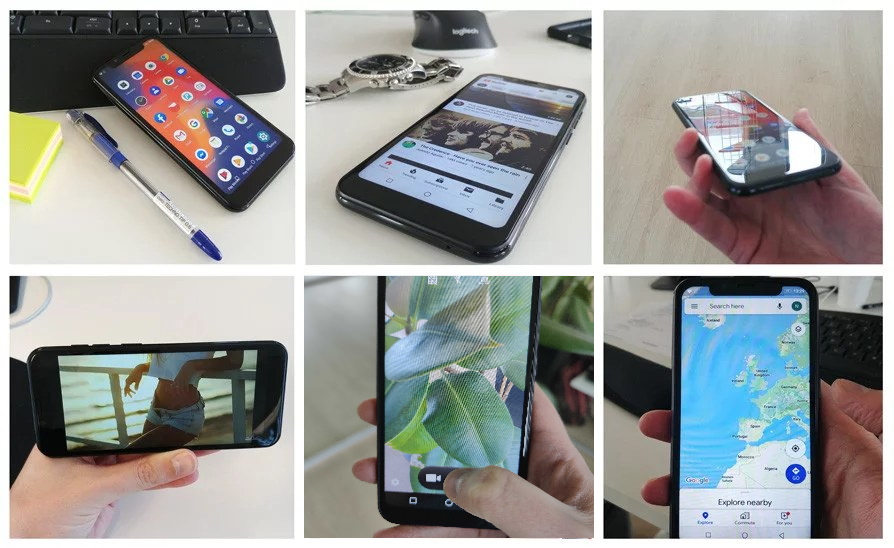 Smartphone keyboard close-up
